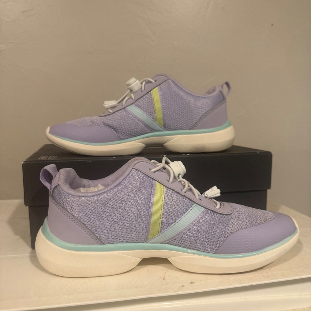 Vionic Jolisa Sneakers Womens 8 Purple Lavender Mint Good Walking Shoes Toggle